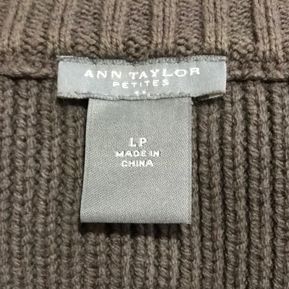 ANN TAYLOR Mid-Length Ribbed Knit Open Front Short Sleeve Cardigan - Picture 9 of 11